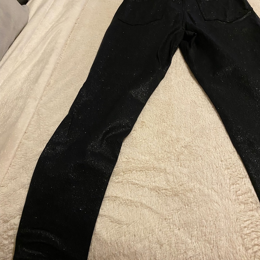Dark blue/ black sparkly jeans.Worn once. Like new condition